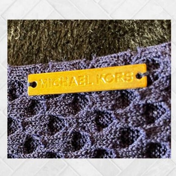 Michael Michael Kors Navy Waffle Knit Dress (ONLY) EUC  Size Medium - Picture 11 of 16